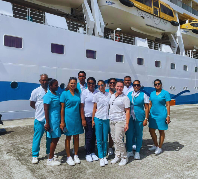 Coquille Bonheur team visits AIDA Cruise